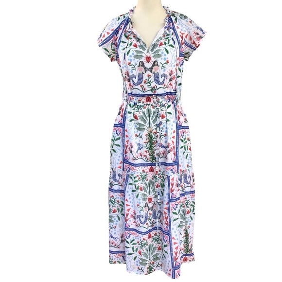 LOFT Dresses & Skirts - Loft Mermaid Garden Cotton Midi Dress Size Petite Small